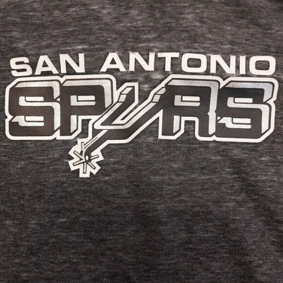 San Antonio Spurs Womens Plus Size 1X Spiral Pullover Sweatshirt Charcoal Grey - Picture 2 of 5